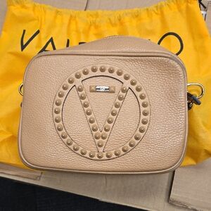 Valentino Beige Studded Crossbody Bag